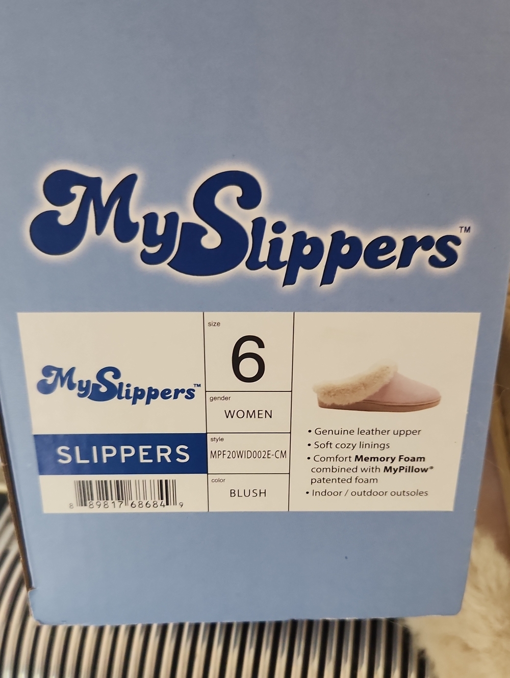 NIB - MY SLIPPERS PINK SUEDE INDOOR/OUTDOOR SOLE SLIPPERS SIZE 6 - Picture 7 of 7